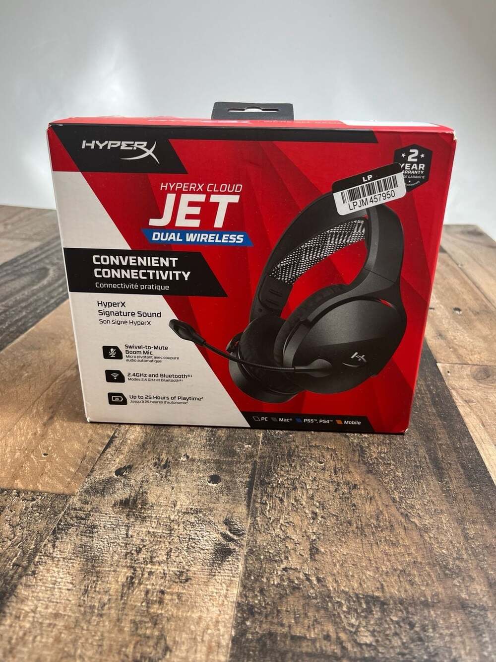HyperX‎ Cloud Jet Dual Wireless Gaming Headset (Black)
